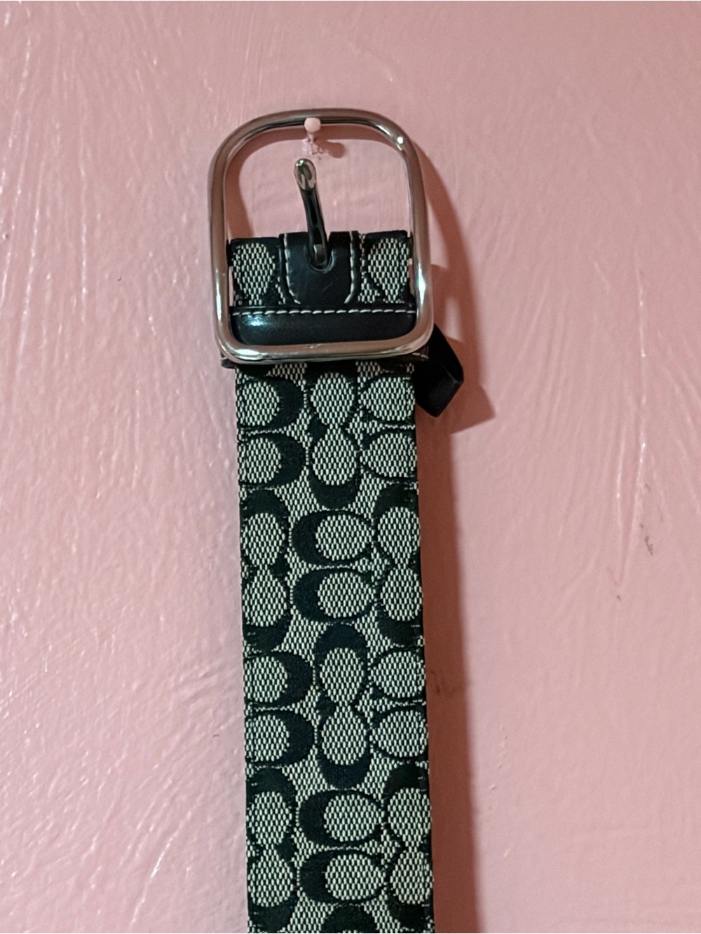 Coach Signature Jacquard Belt in Black